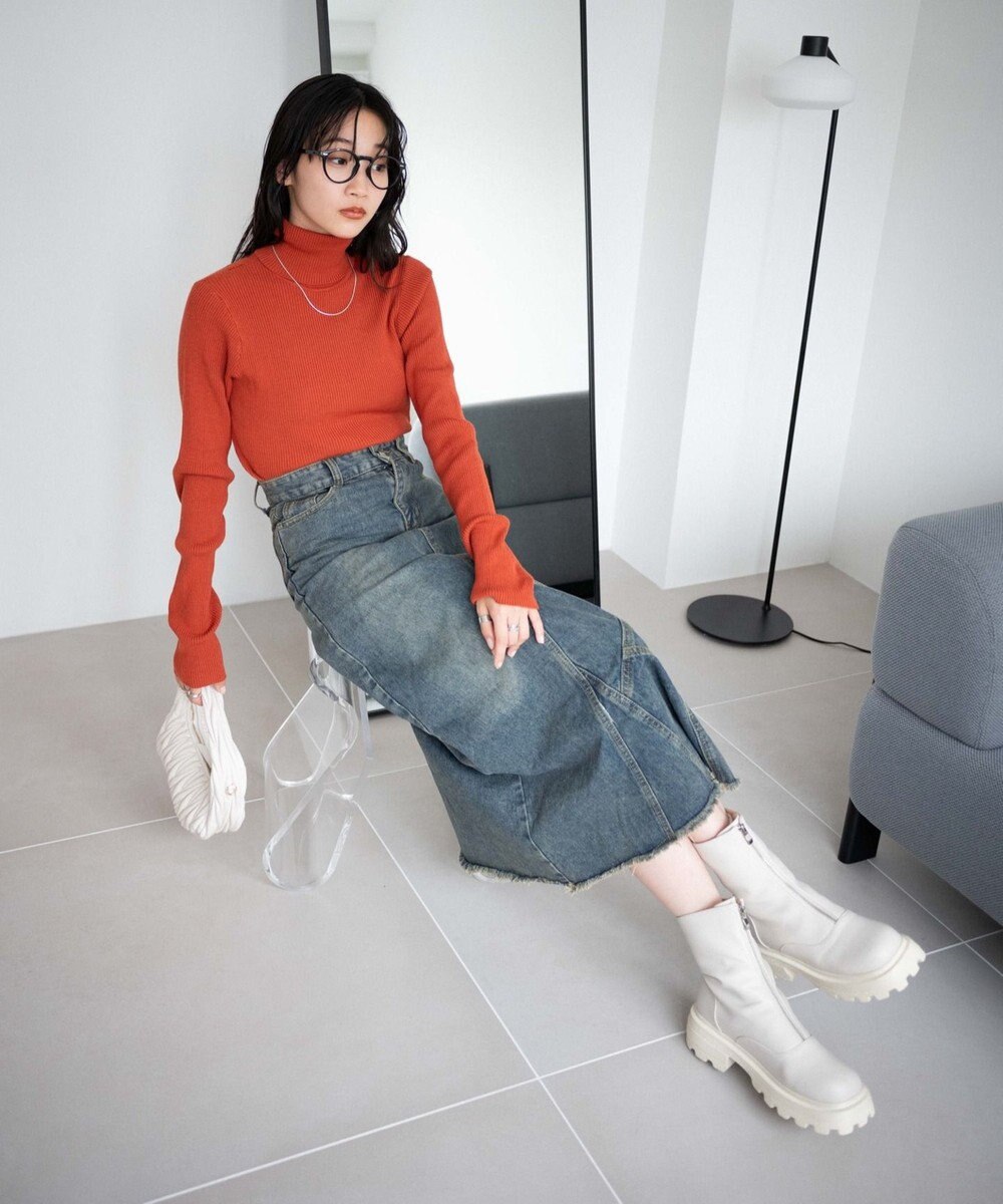 WEGO フロントZIPショートブーツ 