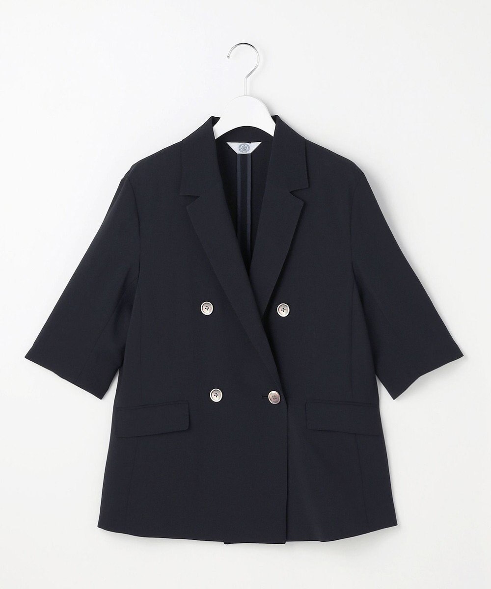 J.PRESS LADIES L BREEZ COOL トロ ハーフスリーブ ダブル ジャケット 