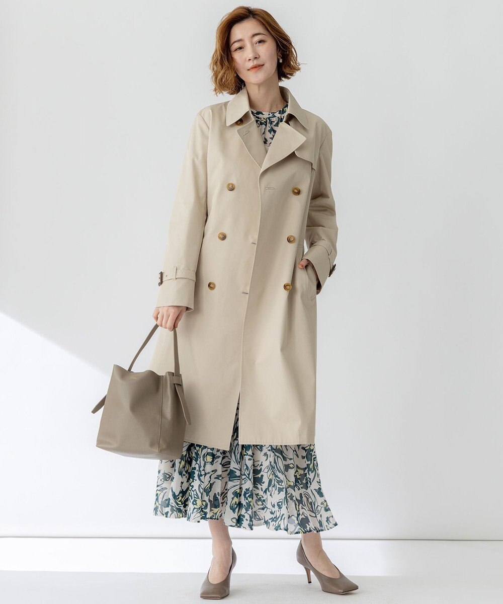 23区 【洗える】ニュアンスフラワープリント フレア スカート 