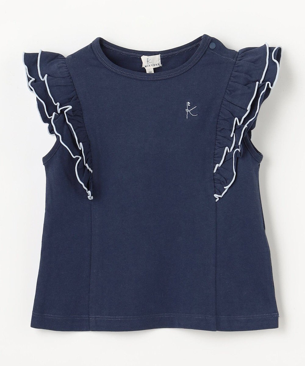 組曲 KIDS 【80-100㎝】 フルールフリルTシャツ 