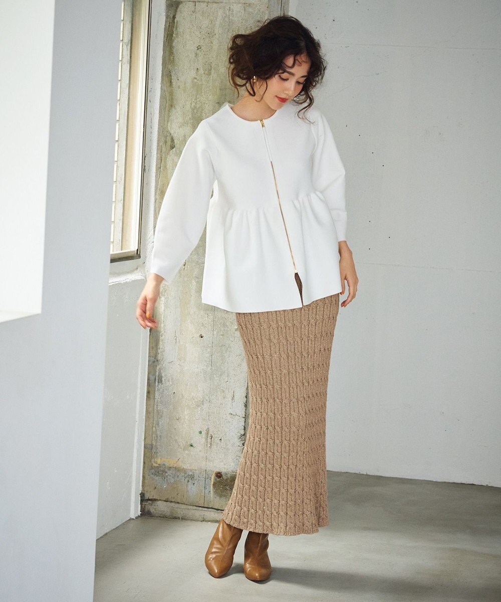 UNFILO 【VERY×UNFILOコラボ】2WAY ペプラムカーディガン 