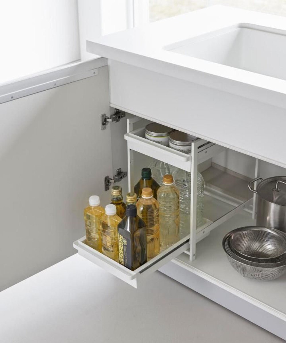 tower シンク下スライドラック タワー 2段 ホワイト 