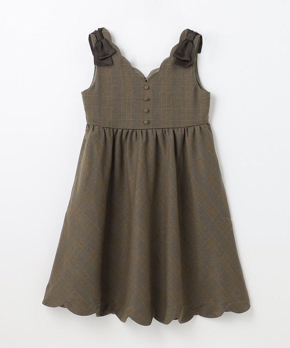 ANY KIDS チェックジャンパースカート 