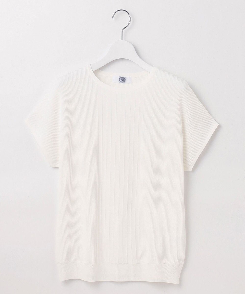 J.PRESS LADIES S 【洗える】レーヨンエリートストレッチ フレンチスリーブ ニット 