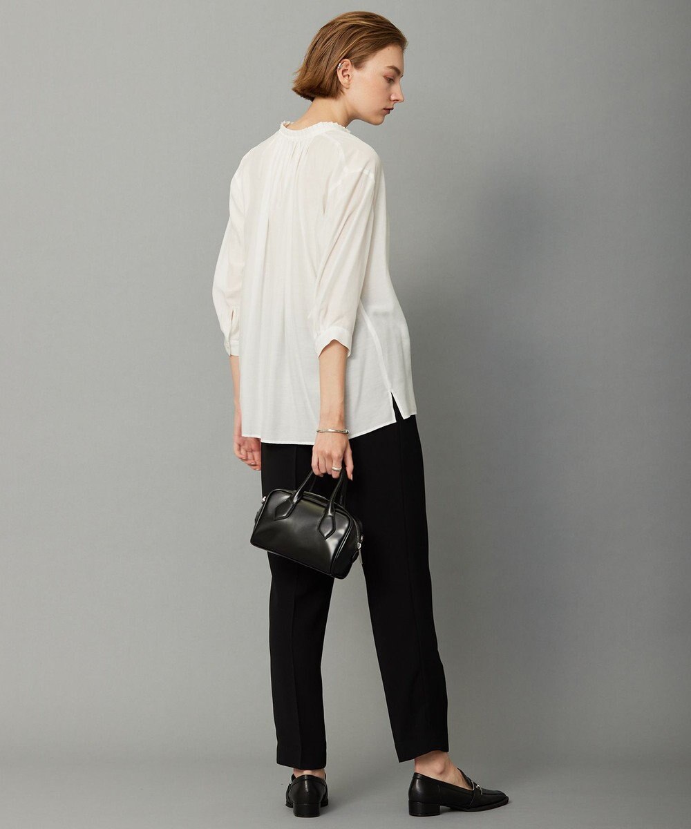 ICB 【接触冷感・速乾・洗える】 ドレープシフォン ブラウス 