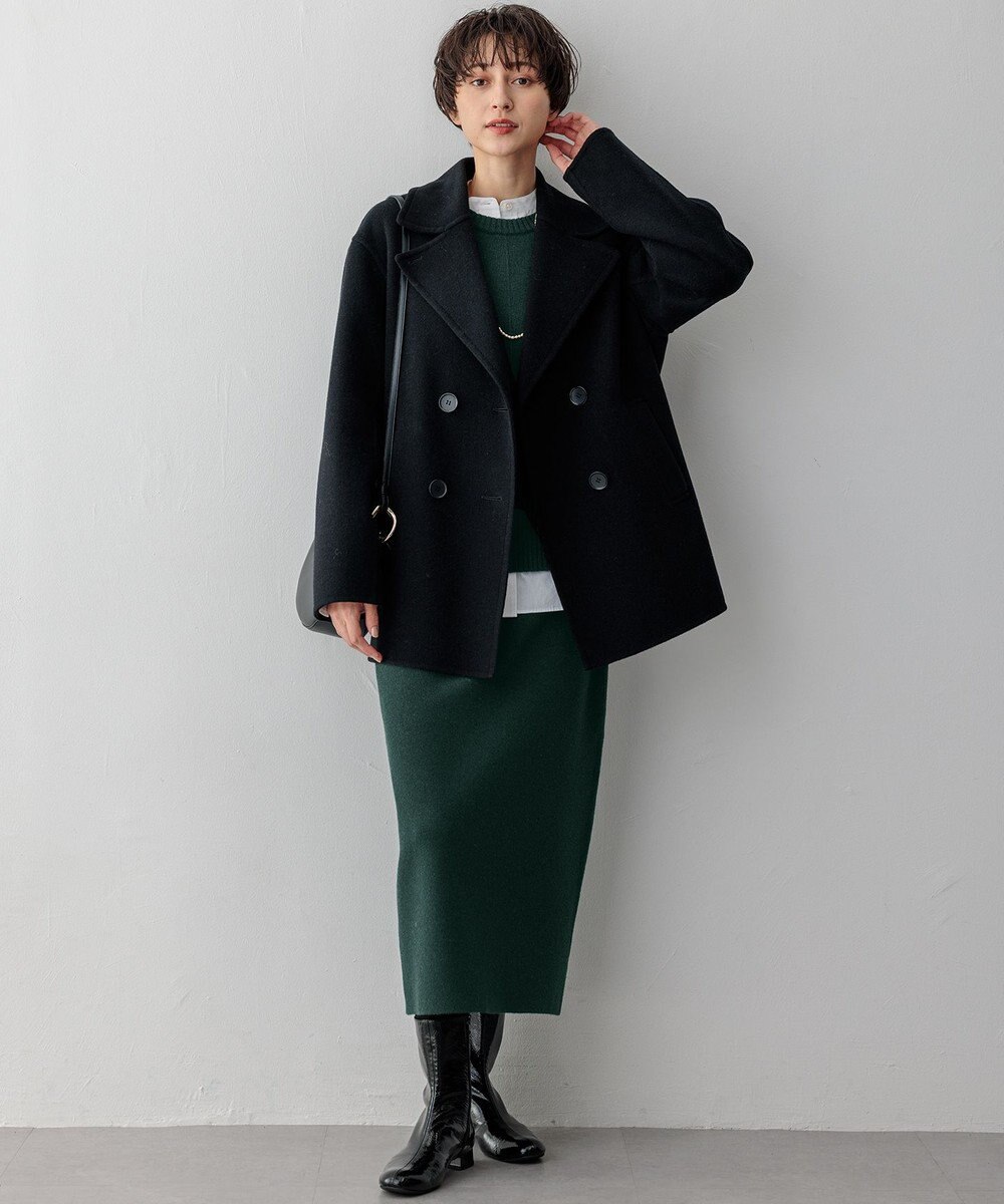 23区 【洗える】カシミヤブレンド クルーネック ニット 