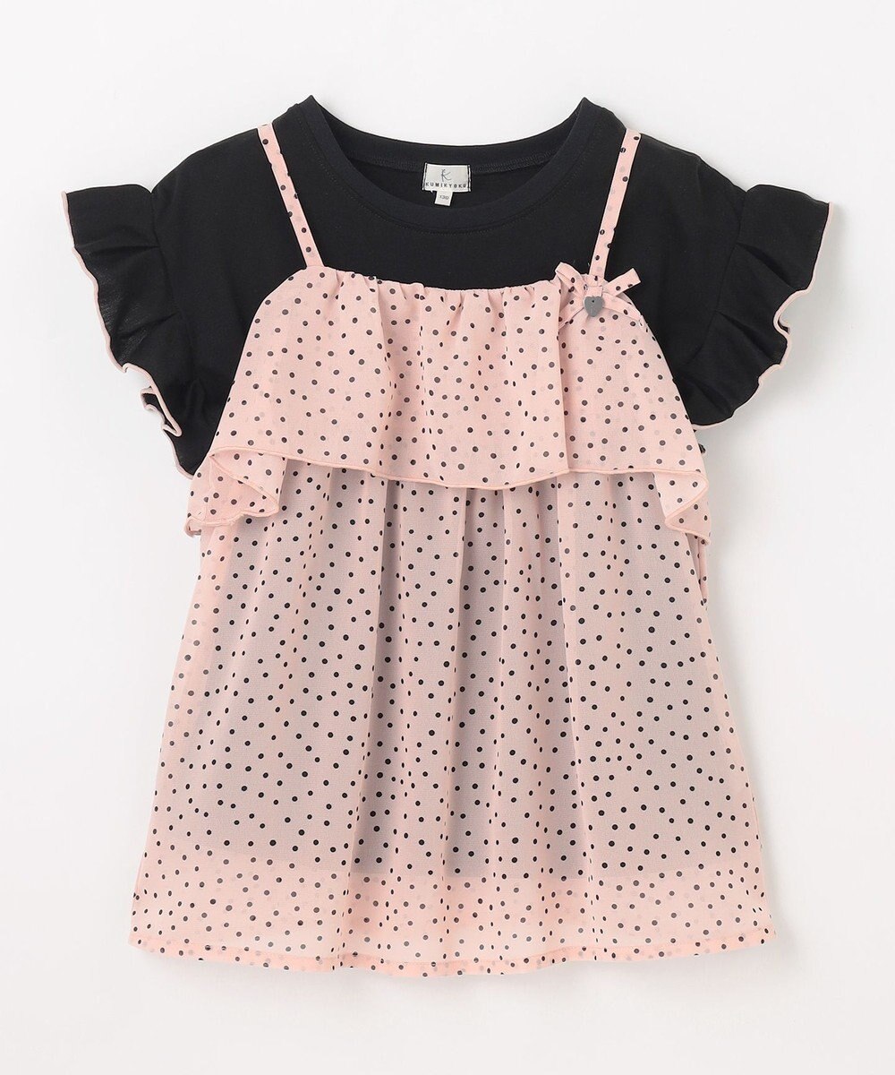 組曲 KIDS 【110-140㎝】ドットキャミ＋TシャツSET 