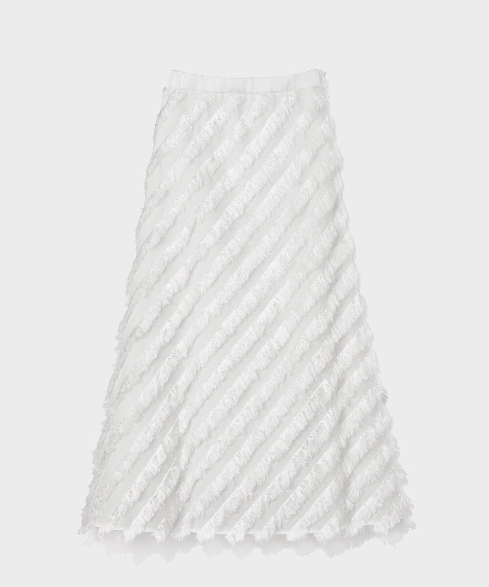 GRACE CONTINENTAL フェザーバイアスロングスカート 