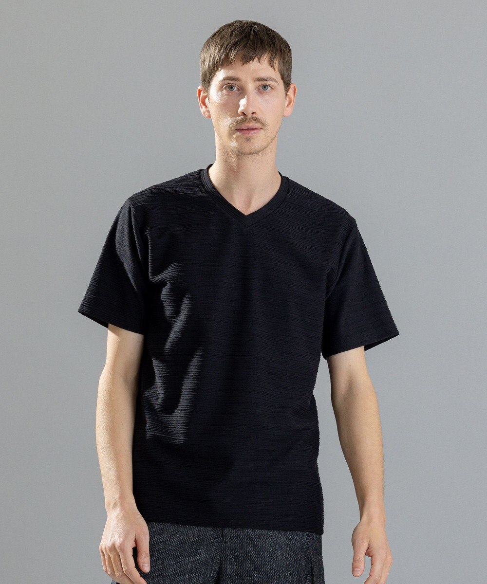 JOSEPH HOMME メランジリップル　Vネックカットソー 