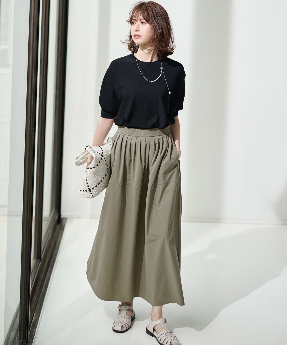 23区 S 【洗える】レーヨンポリエステルストレッチ ドルマン ニット 