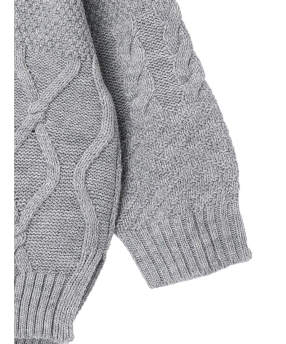 AMERICAN HOLIC パッチワークケーブルニットプルオーバー 