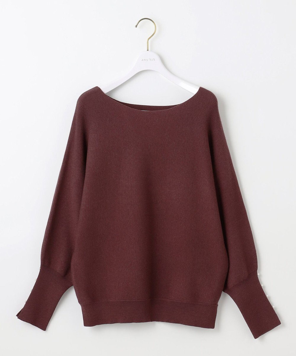 ANY SIS 【洗える・セットアップ可】アンチピリングドルマン畔 ニット 