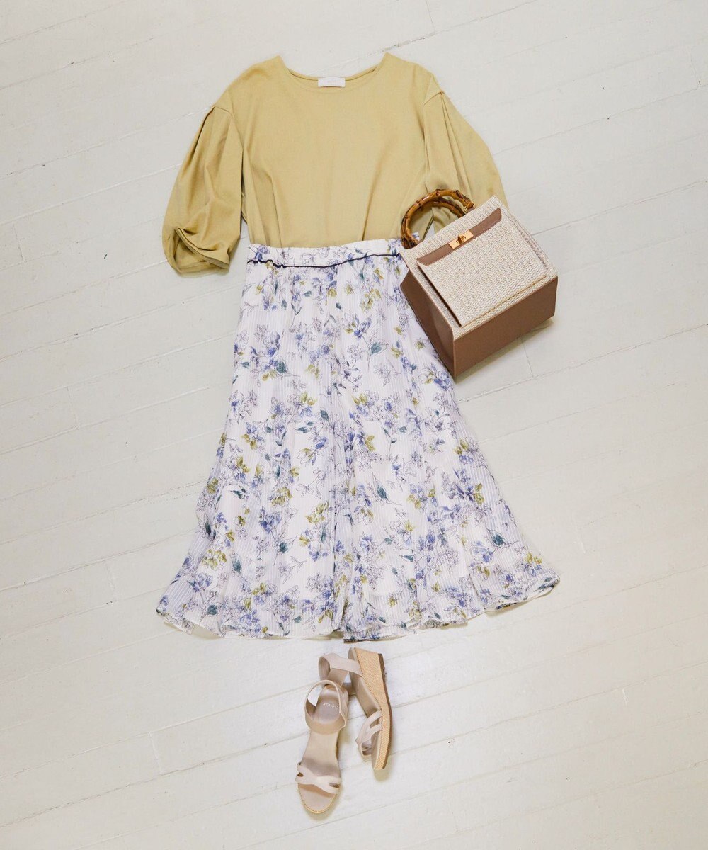 ANY SIS 【美人百花7月号掲載】2WAYバンブーライクハンドルミディ トートバッグ 