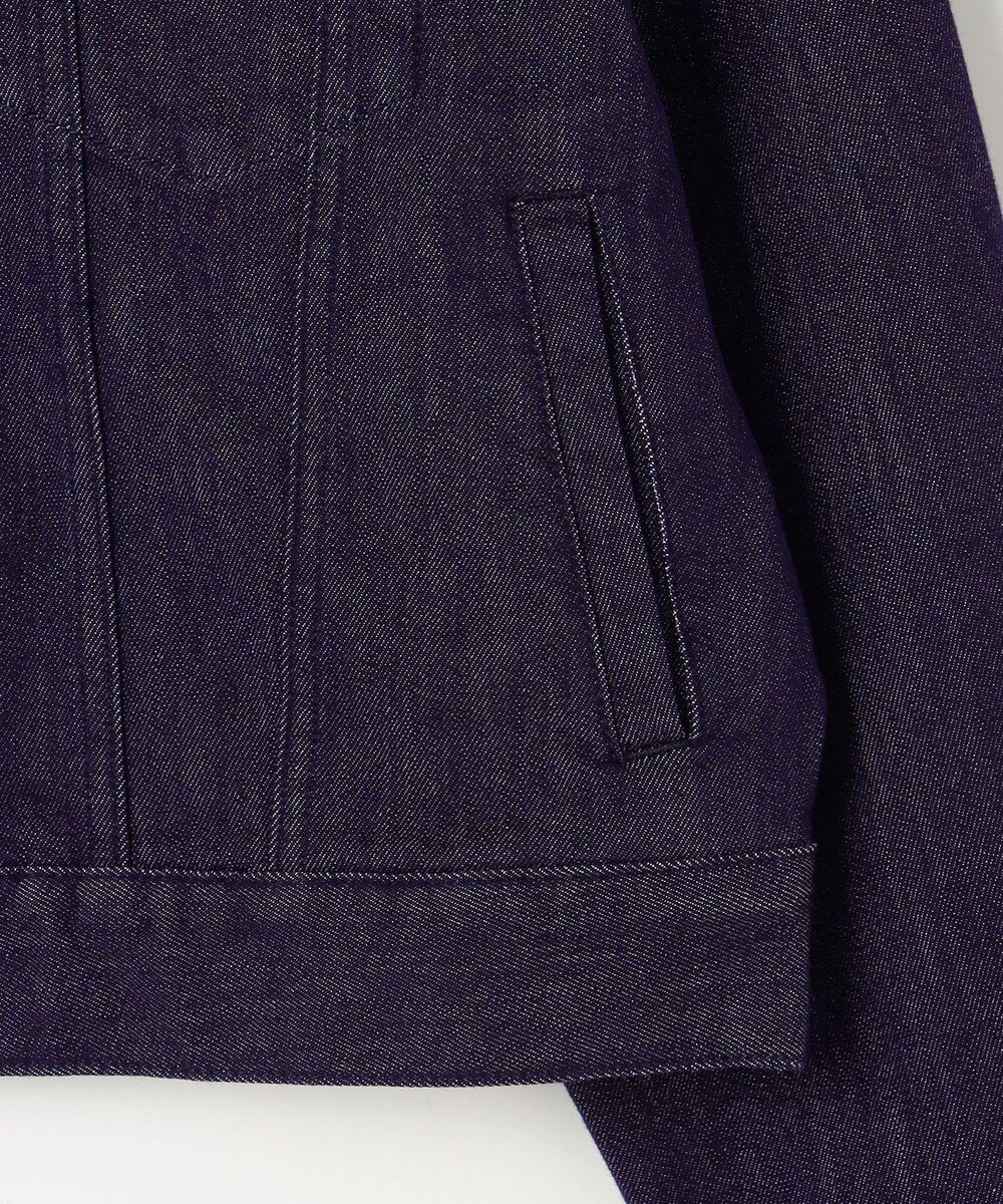 自由区 【洗える】ウスカルデニム襟付き ジャケット 