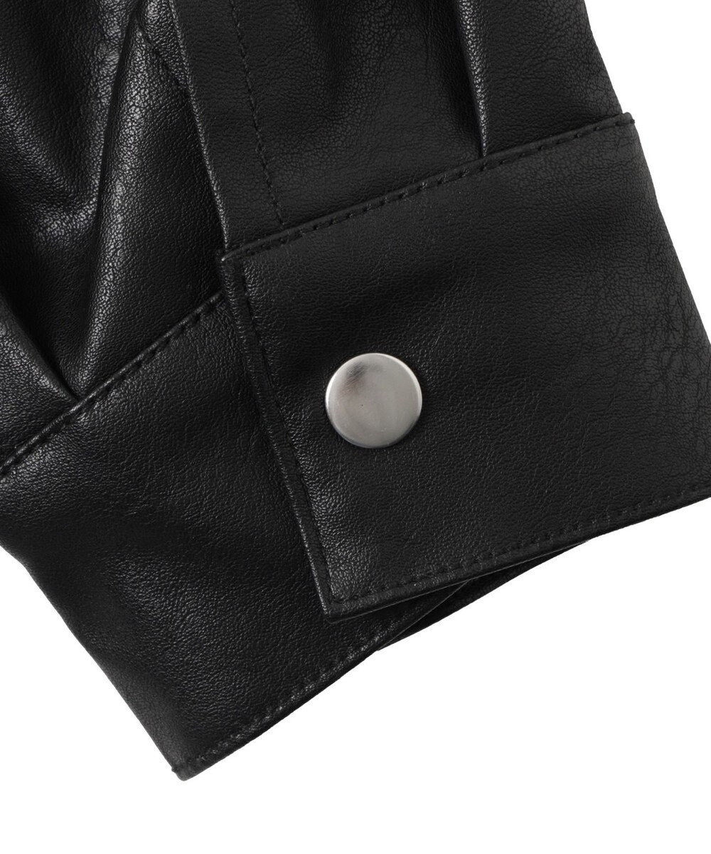 WEGO ヴィンテージライクFレザーブルゾン 