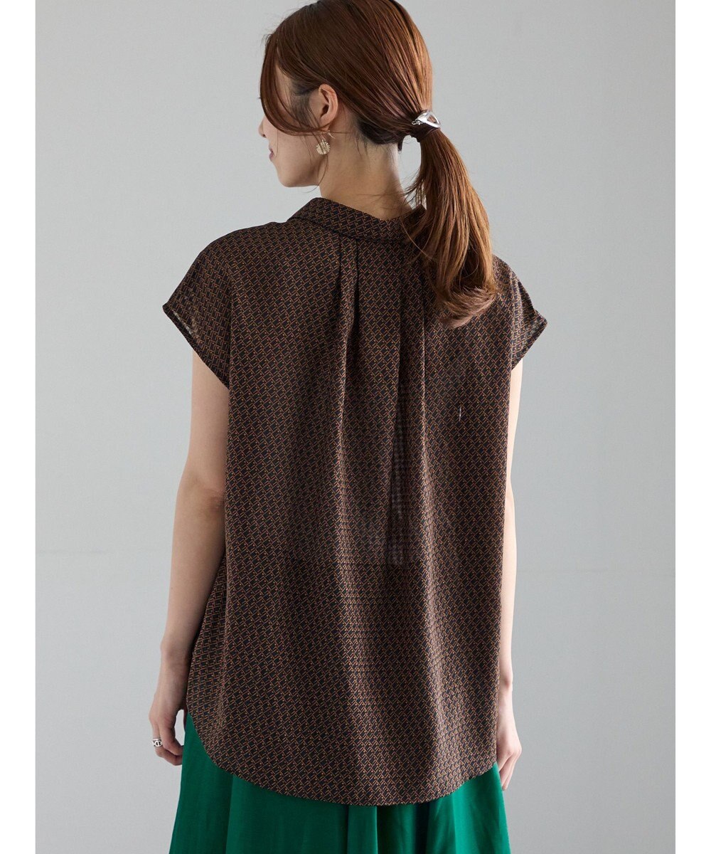 Te chichi シアサッカージオメ柄シャツブラウス 