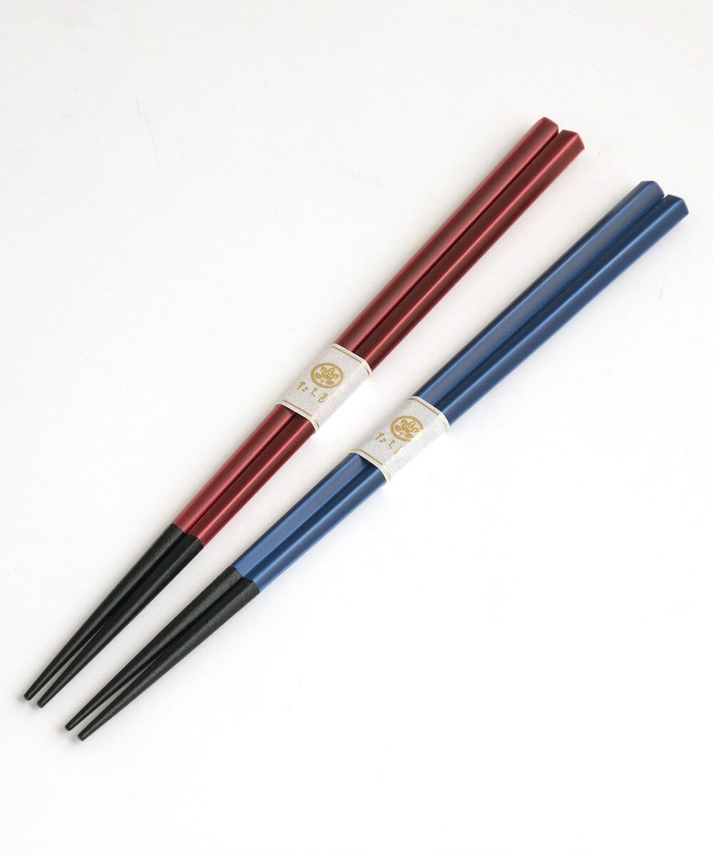 たち吉 【たち吉】かさね色箸・箸置セット葡萄染〈箸2膳・箸置2個〉 