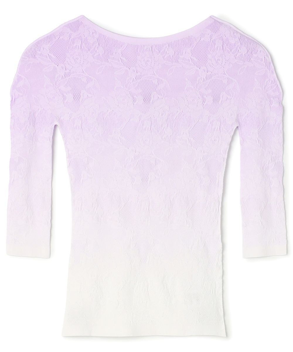 Chacott グラデーションボートネックトップ 