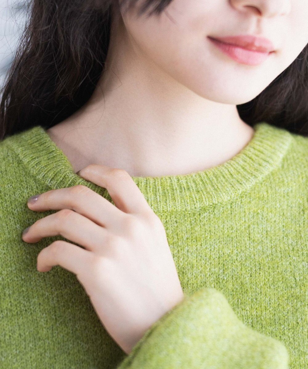 WEGO フラッフィーロゴジャガードニットプルオーバー 