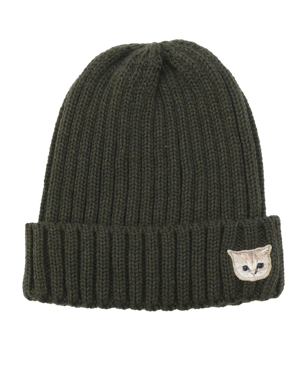 MOONBAT 【FUDGE11月号掲載】PAUL & JOE ACCESSOIRES ヌネット刺繍ワッペン付リブニット帽 