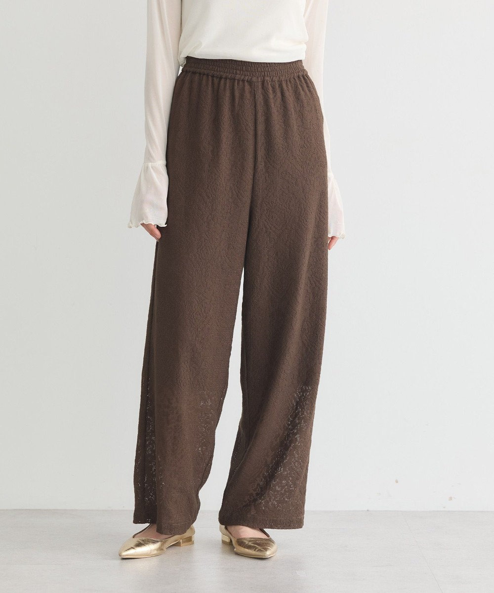 earth music&ecology レースイージーパンツ 