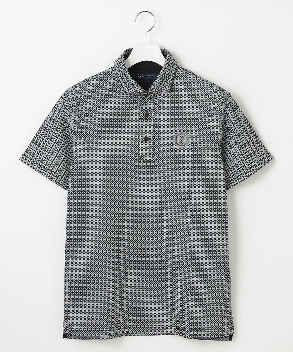 23区GOLF 【MEN】モノグラム柄  半袖ポロシャツ 