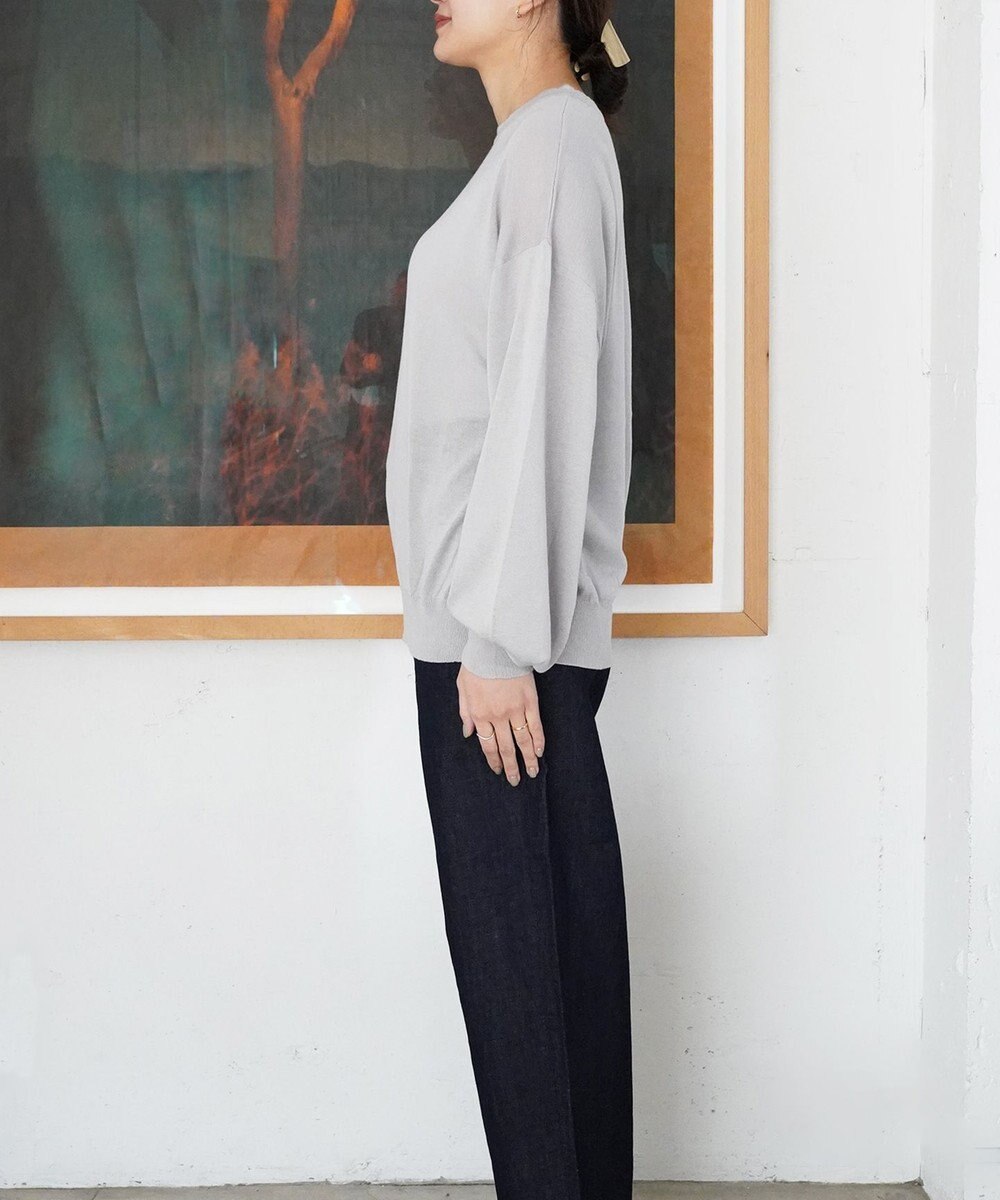 TOQUE 〈大草直子さんアドバイザー〉ウォッシャブルシルク×コットン ニットロングスリーブ 