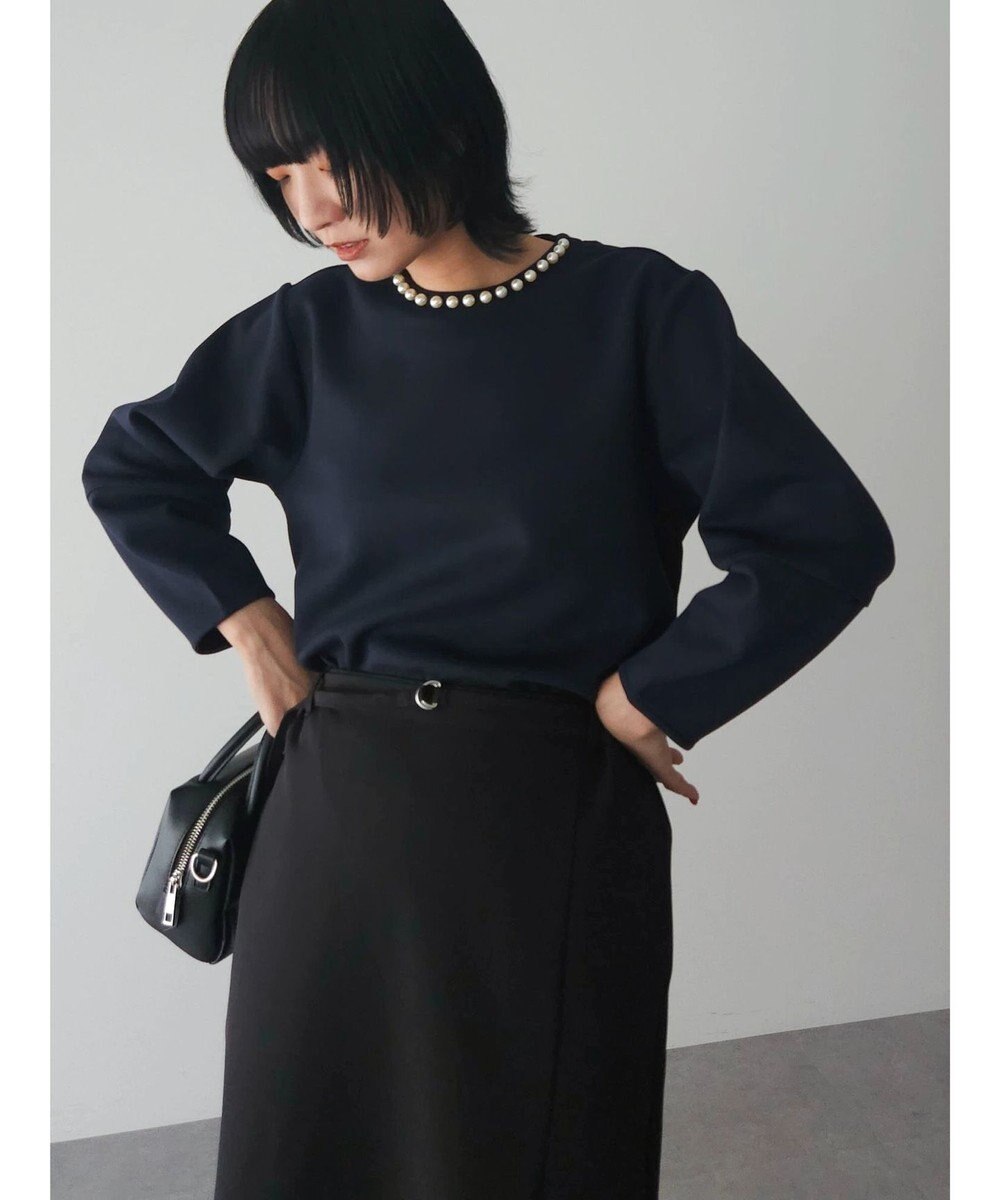 Green Parks パール付ポンチカットプルオーバー 