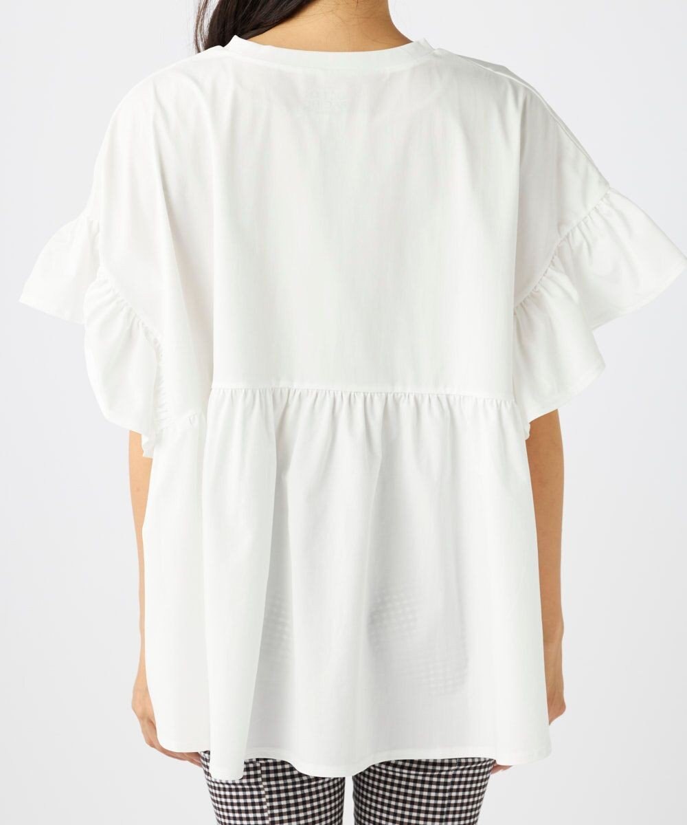 OP／FILA 【Ocean Pacific】らくティブ｜ティアード袖フレアカットソー 