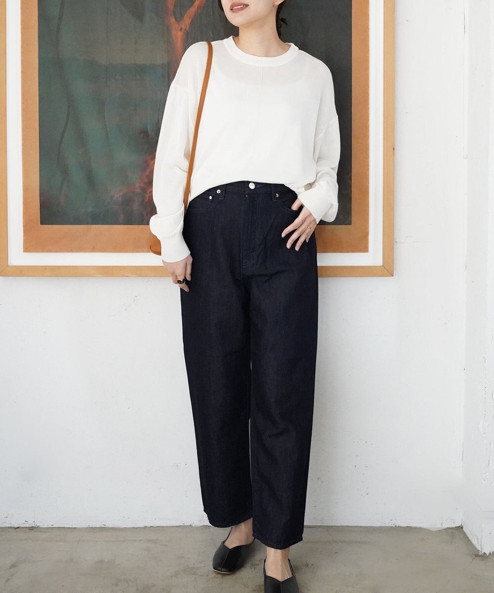 TOQUE 〈大草直子さんアドバイザー〉ウォッシャブルシルク×コットン ニットロングスリーブ 