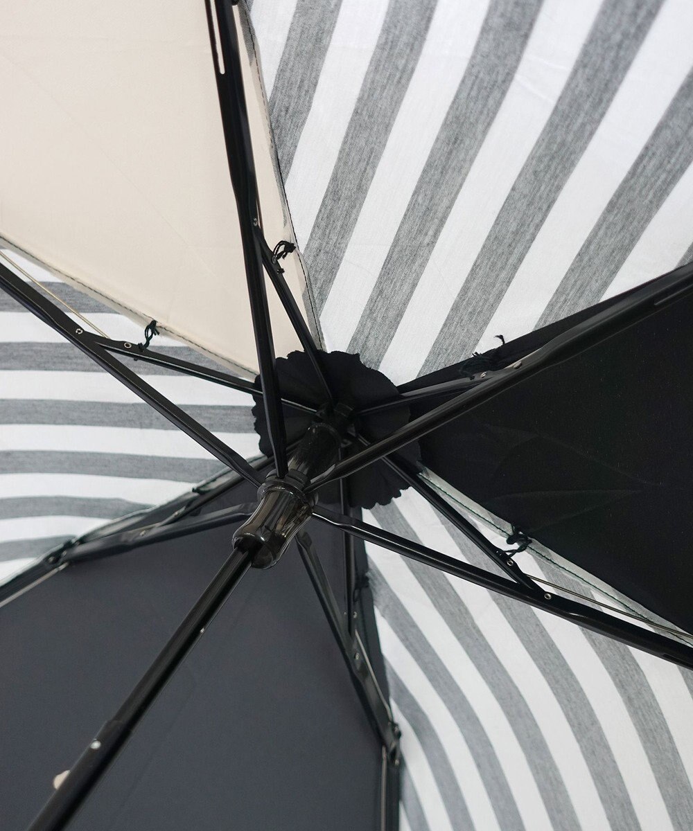 +RING UNISEX プラスリング 簡単開閉式折傘55cm BLK-STP T1383 