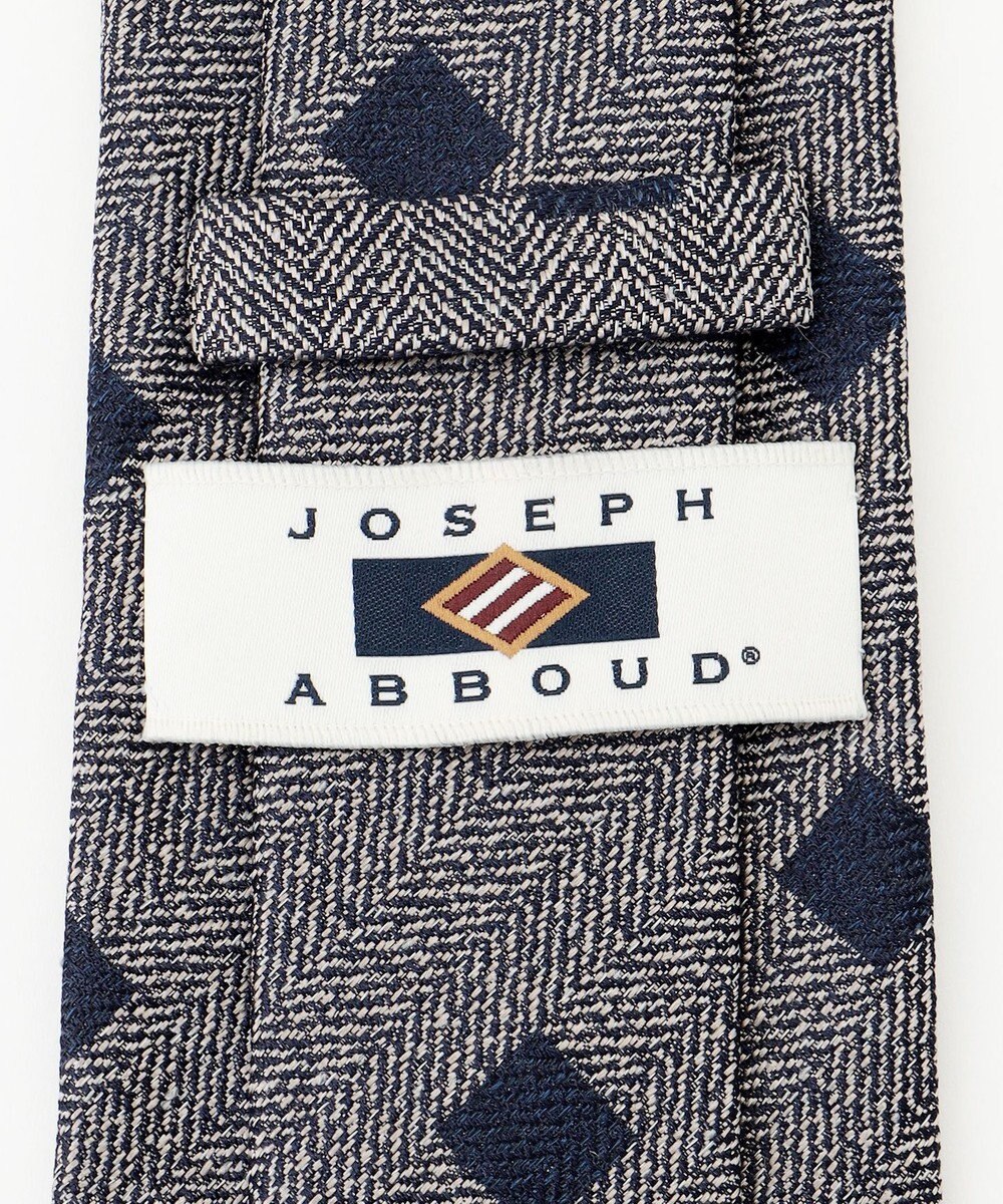 JOSEPH ABBOUD 【日本縫製】シャンブレーヘリンボーンスクエアジャガード ネクタイ 