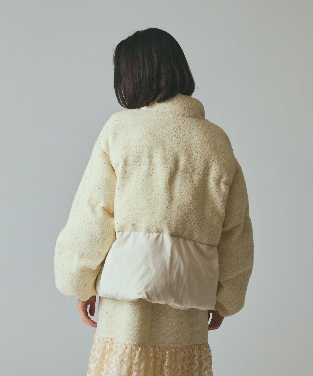 GRACE CONTINENTAL ツイードコンビパフィーブルゾン 