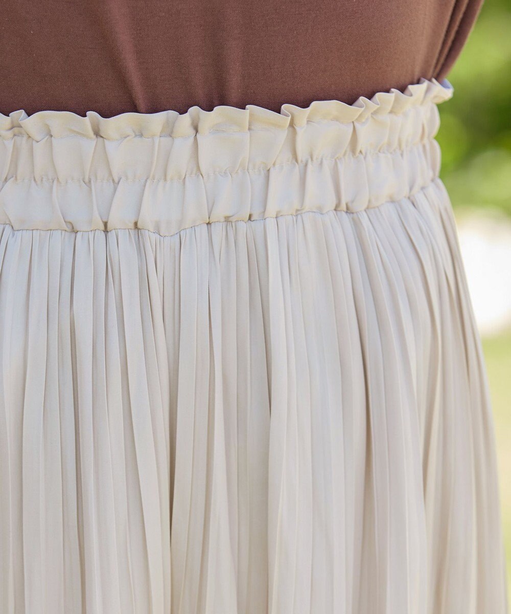 Tiaclasse 【洗える】ヴィンテージサテン消しプリーツパンツ 