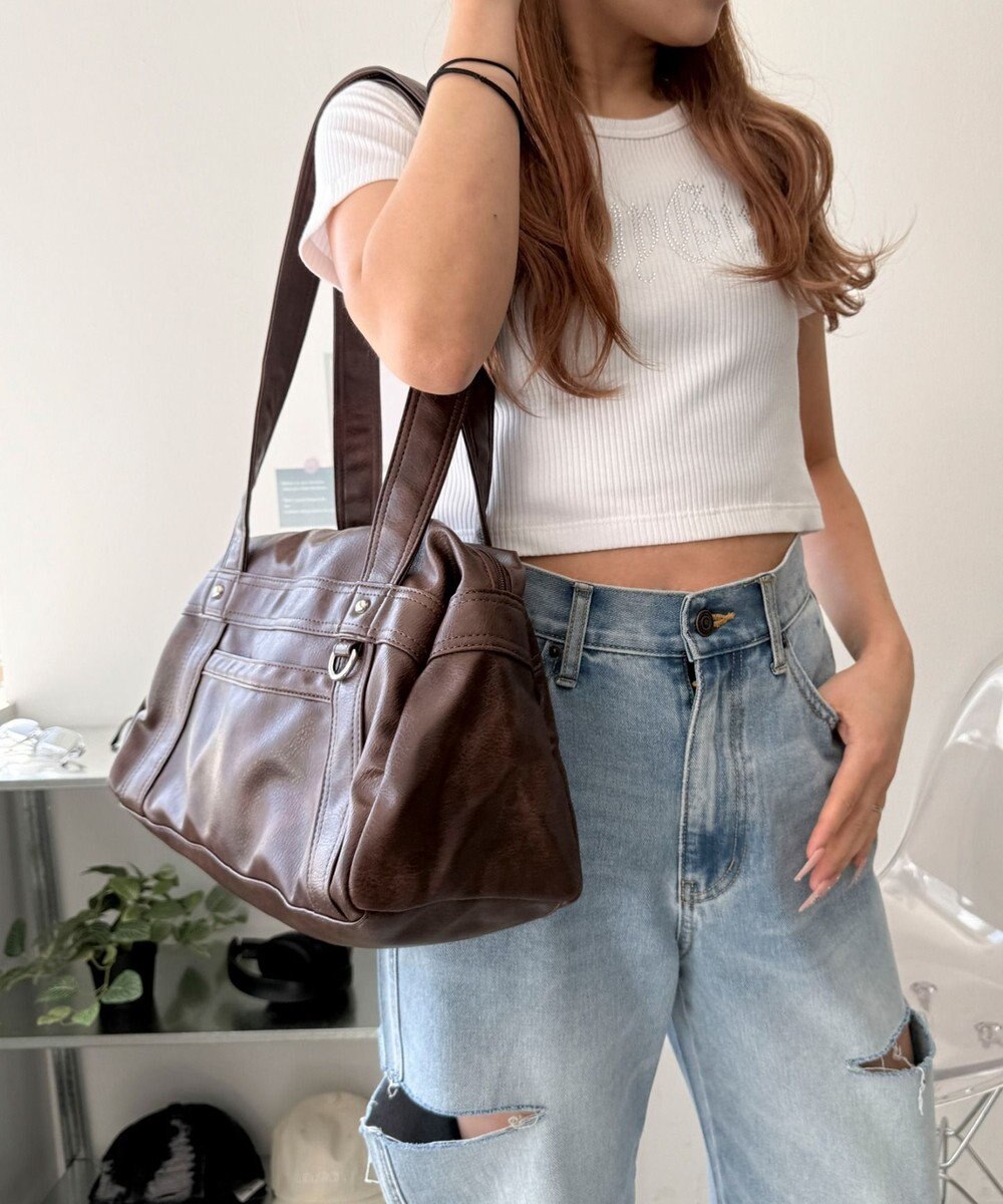 WEGO PUボストンバッグ 