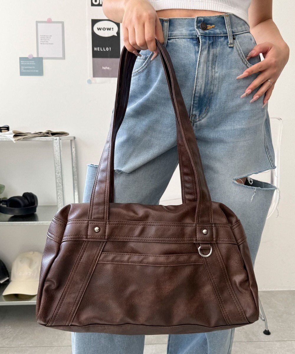 WEGO PUボストンバッグ 