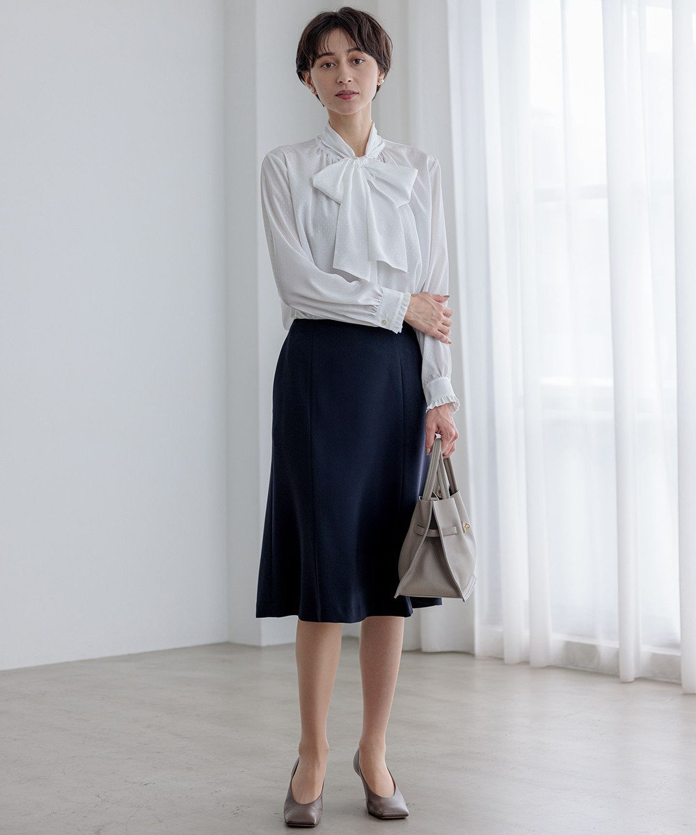 23区 S 【洗える】ドットドビーデシン ブラウス 