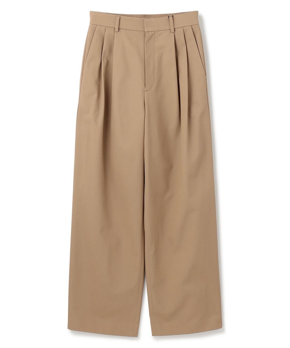 BEIGE， 【洗える】GAZANIA / コットンチノ2タックワイドパンツ 