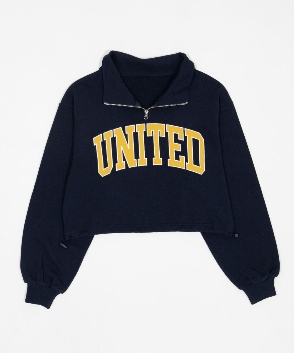 WEGO グラフィックハーフジップスウェット 