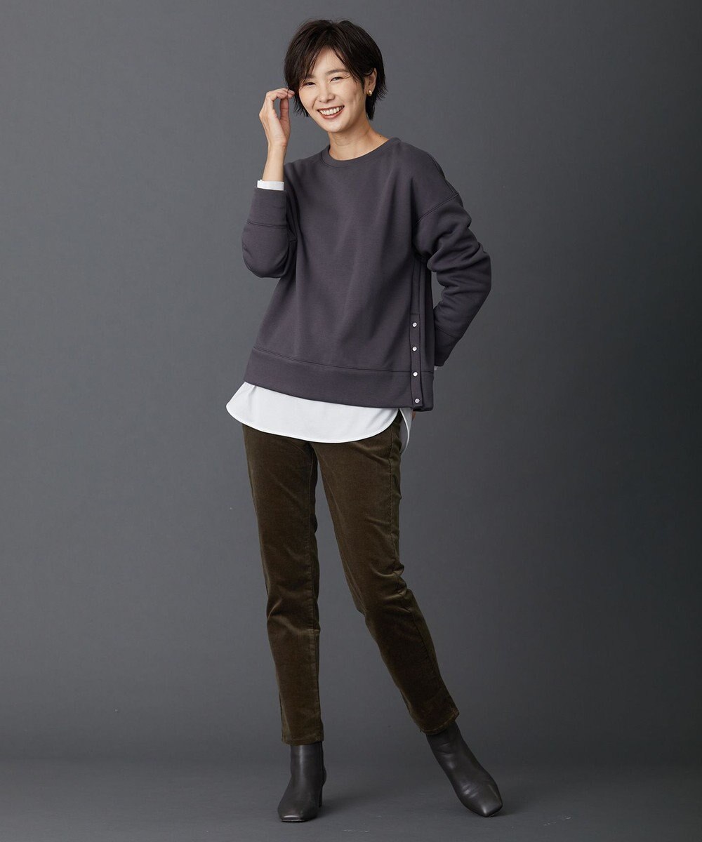 J.PRESS LADIES 【吸水速乾】プレーティングジャージー シャツテール カットソー 