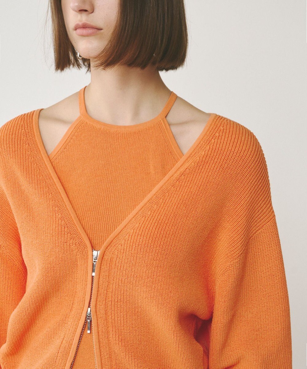 GRACE CONTINENTAL ハイゲージ畦ニットカーディガン 