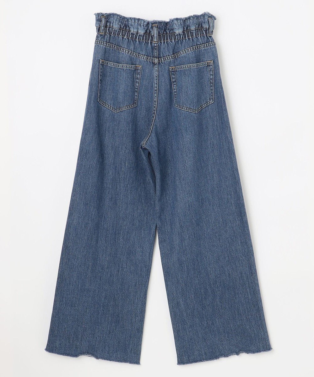 NAVE 【ReNAVE・洗える/軽量】ライトデニム ウエストギャザーパンツ 