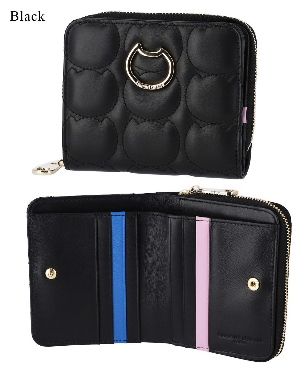 tsumori chisato CARRY ラインネコ ラウンドファスナー2つ折り財布 