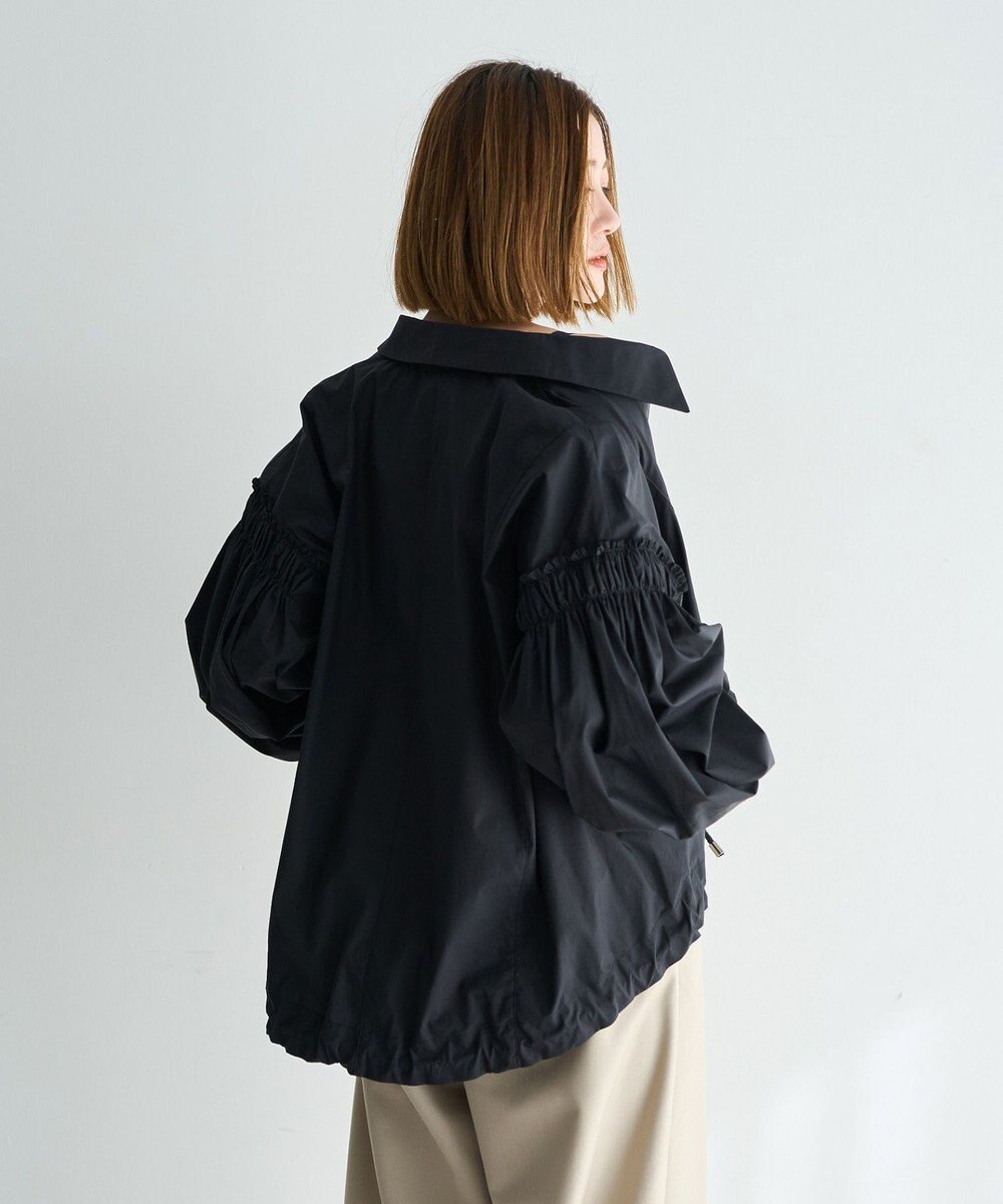 YECCA VECCA ボリュームギャザーデザインZIPブルゾン 