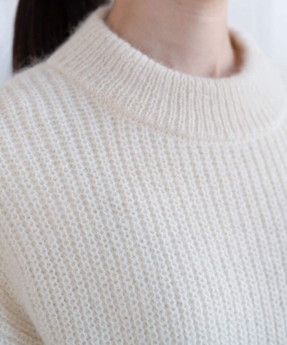 muuc 〈天然素材の上質なモヘヤ〉アルパカモヘヤ畦編みプルオーバー〈日本製〉 