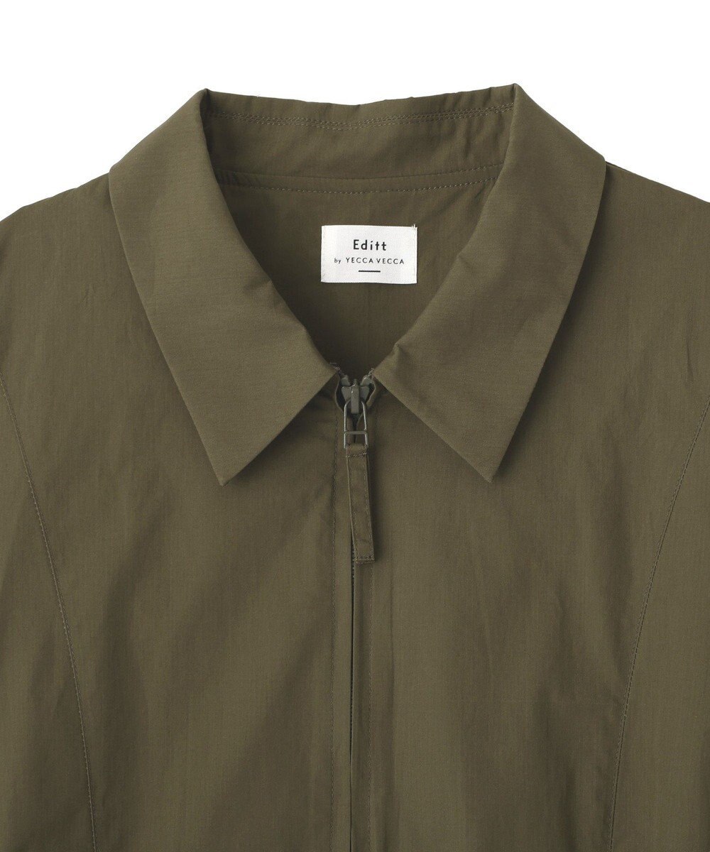 YECCA VECCA ボリュームギャザーデザインZIPブルゾン 