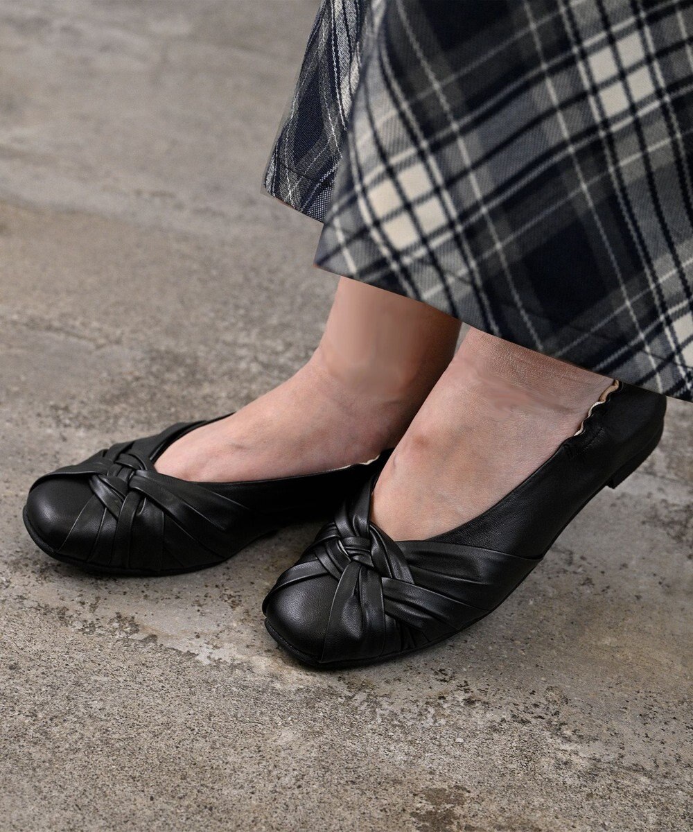 nouvelleRobe Oū 【本革・高反発】Square スクエアトゥ メッシュモチーフパンプス 