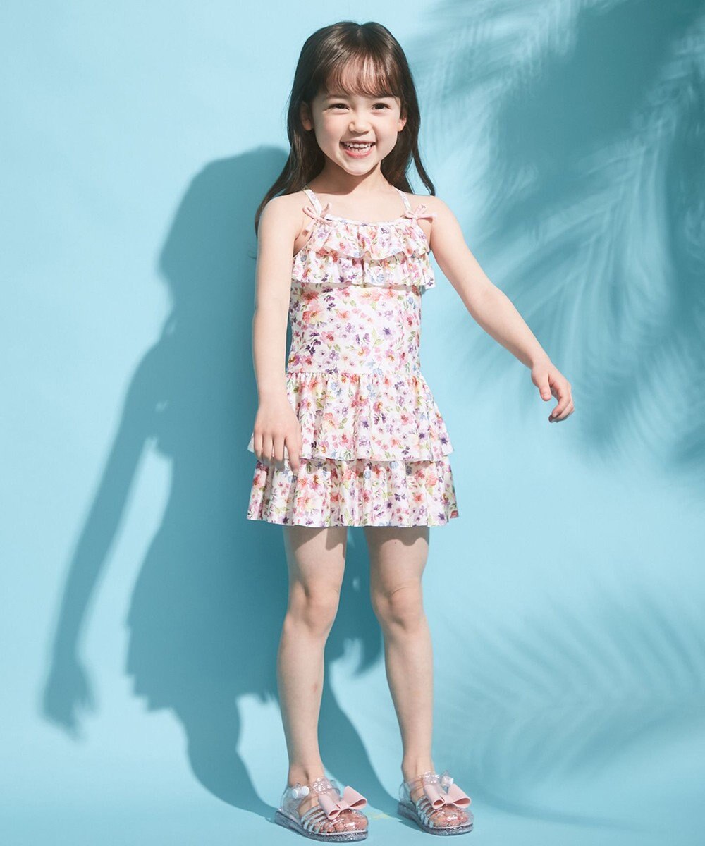 ANY KIDS 総柄フリルワンピース水着 