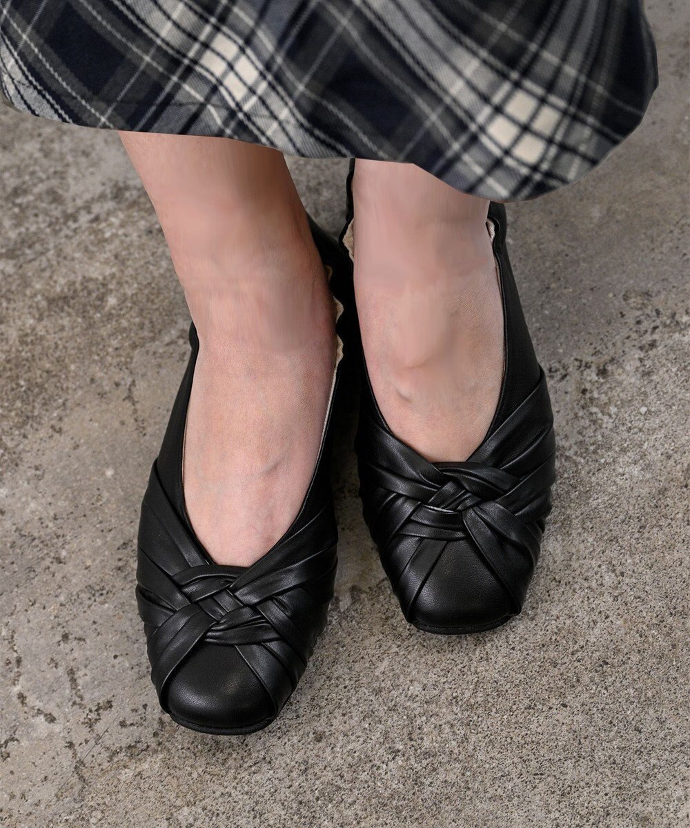 nouvelleRobe Oū 【本革・高反発】Square スクエアトゥ メッシュモチーフパンプス 