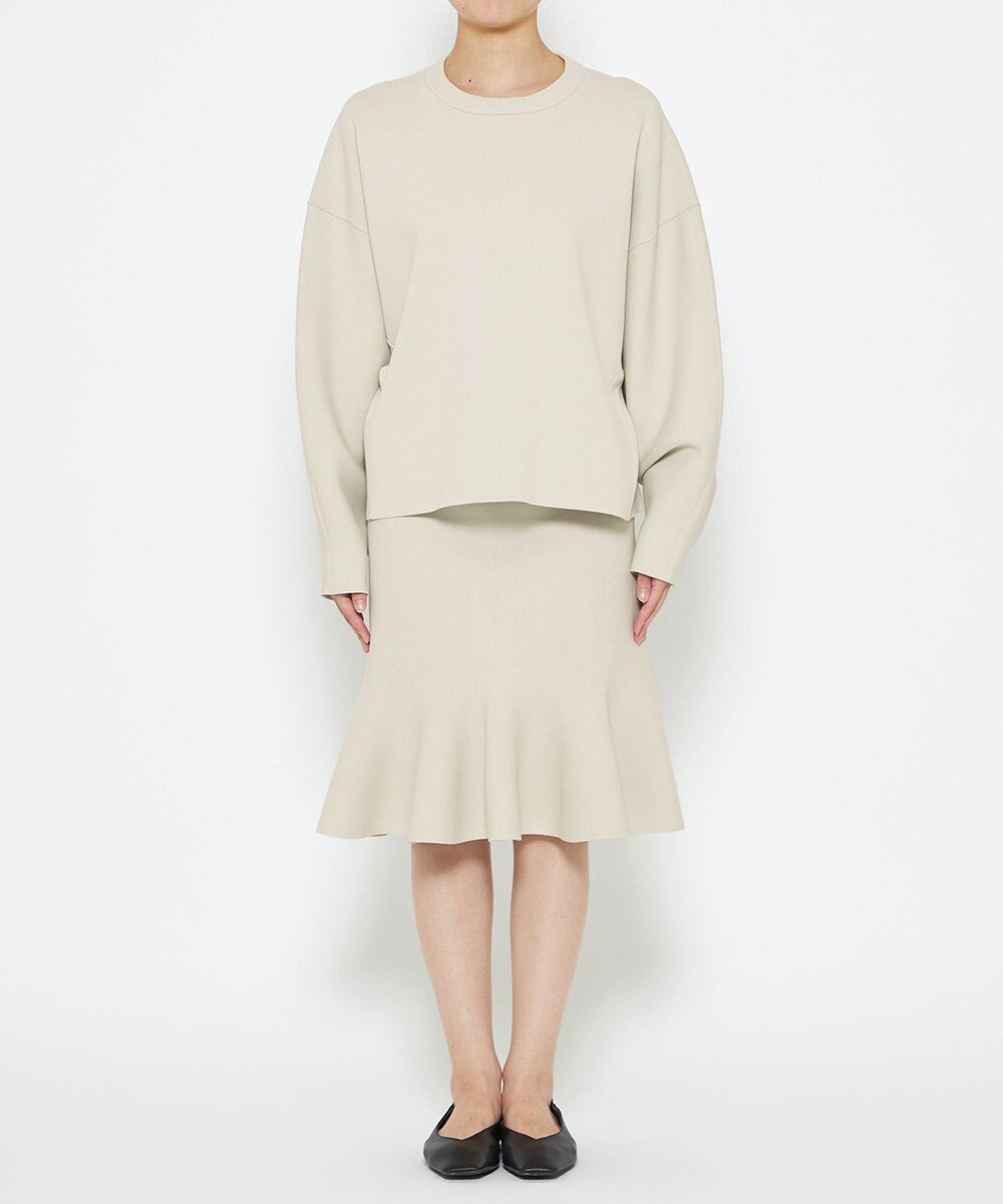 uncrave 【洗える】スムースニット ミニスカート（uncrave WHITE） 